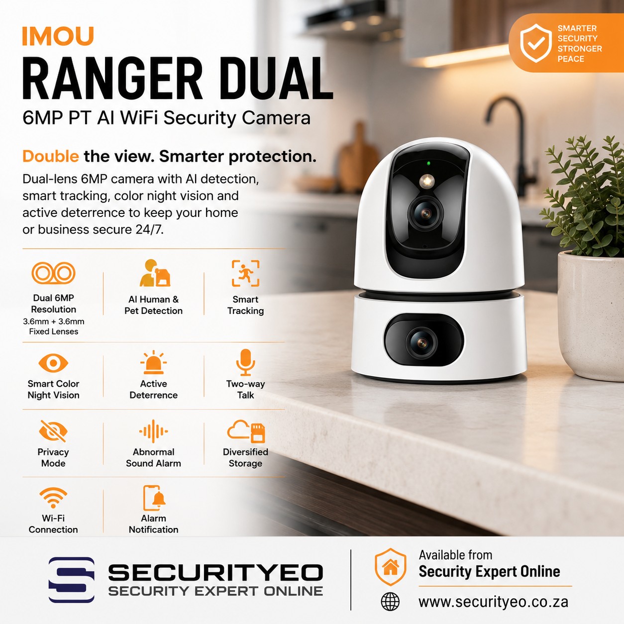 IMOU Ranger Dual 6MP PT AI WiFi Security Camera - Image 2