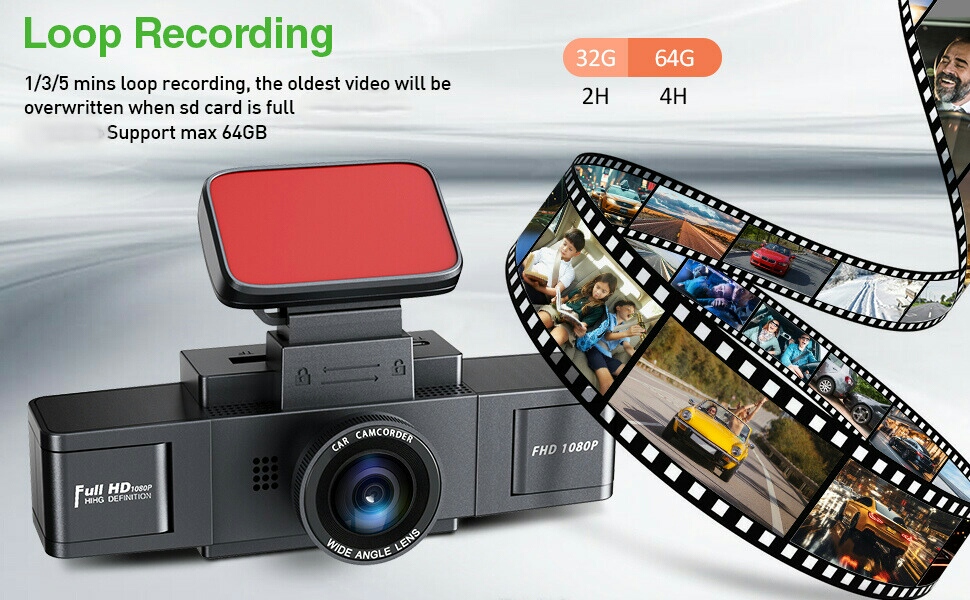 BNETA F300 2MP DashCam – 3 Channel Simultaneous Recording - Image 2