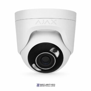 Ajax TurretCam HL 8MP 4mm White AI security camera front view