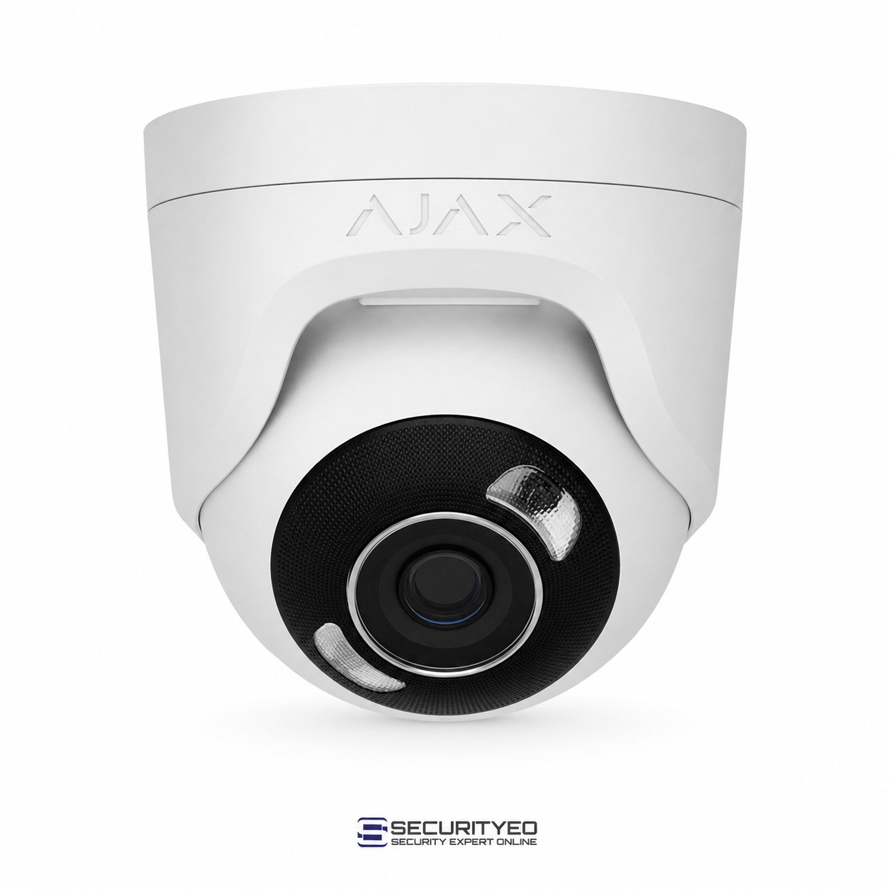 Ajax TurretCam HL 5MP 2.8mm White AI security camera front view