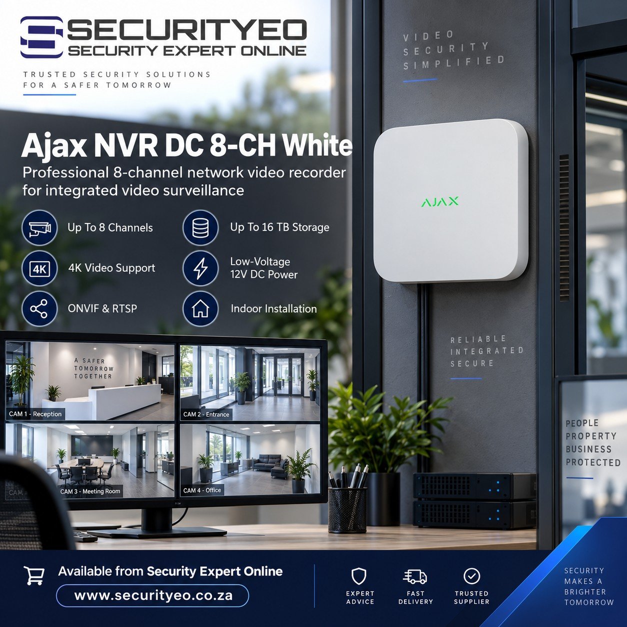 Ajax NVR DC 8-CH White - Image 2